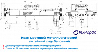 Metallurgical pouring bridge crane