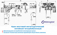 Metallurgical pouring bridge crane